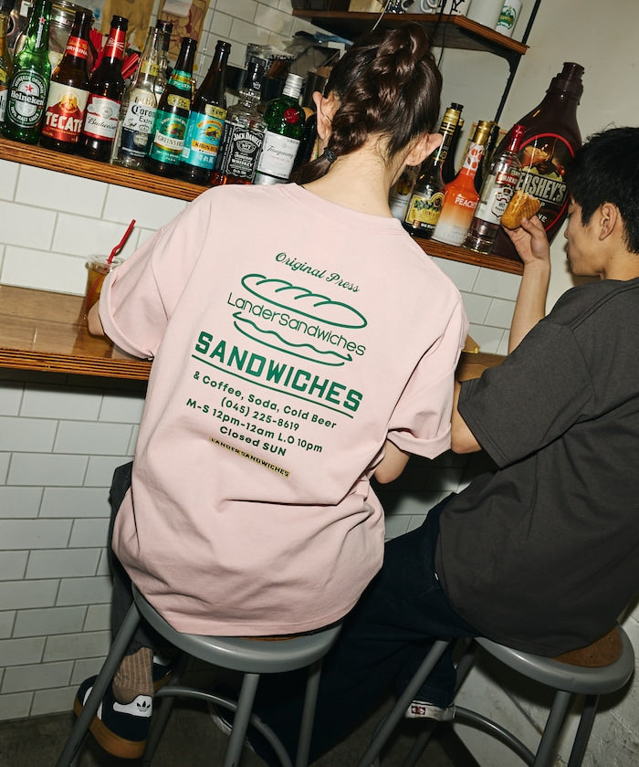 LANDER SANDWICHES × FREAK'S STORE / 背面印花 短袖T恤