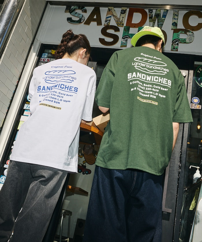 LANDER SANDWICHES × FREAK'S STORE / 背面印花 短袖T恤