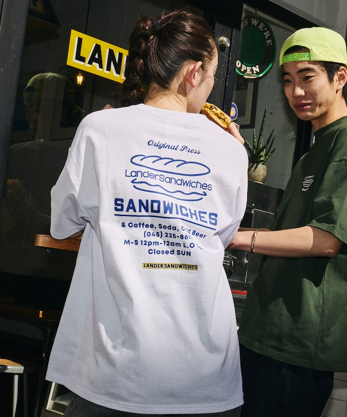 LANDER SANDWICHES × FREAK'S STORE / 背面印花 短袖T恤
