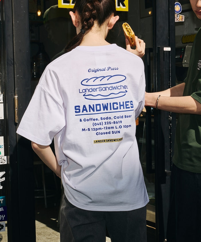 LANDER SANDWICHES × FREAK'S STORE / 背面印花 短袖T恤
