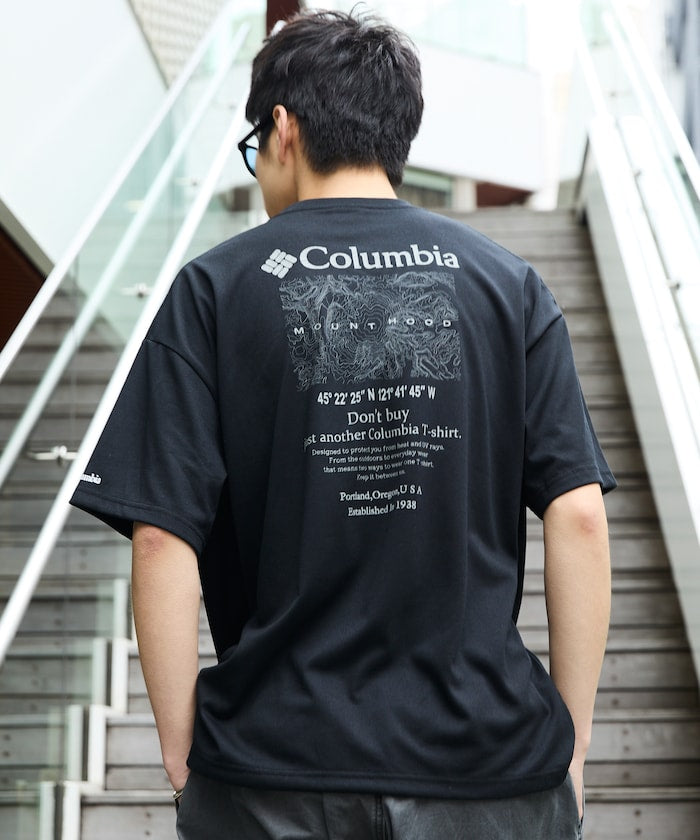 COLUMBIA x FREAK’S STORE / 等高線圖樣後印花短袖T恤