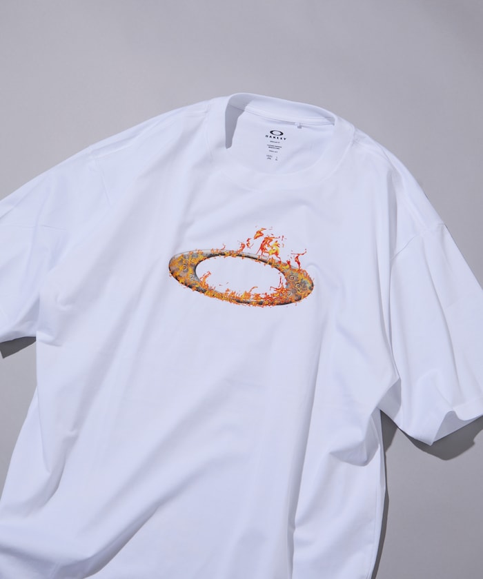 OAKLEY O-TECH COLD CTON TEE ICON 2.0 / 火焰圖騰彈性棉質短袖T恤