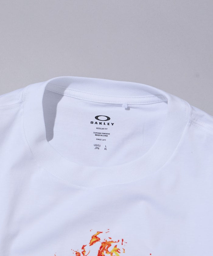 OAKLEY O-TECH COLD CTON TEE ICON 2.0 / 火焰圖騰彈性棉質短袖T恤