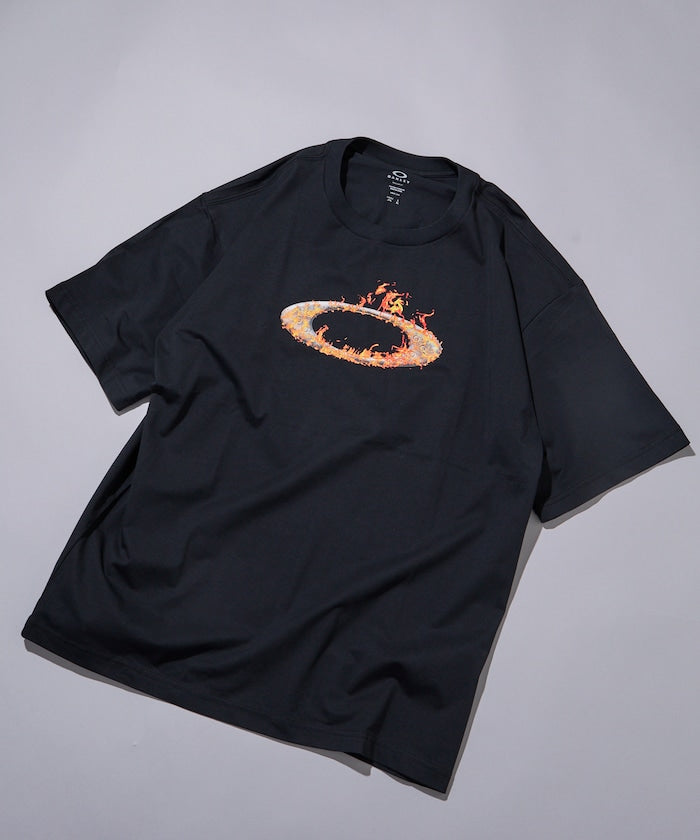 OAKLEY O-TECH COLD CTON TEE ICON 2.0 / 火焰圖騰彈性棉質短袖T恤