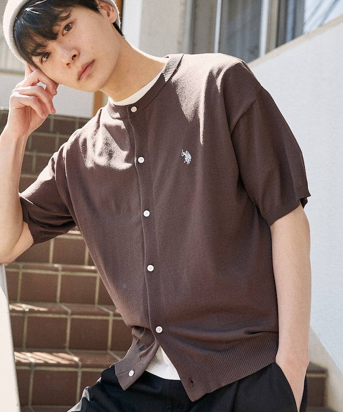 U.S. POLO ASSN. / 涼感 圓領針織開襟衫