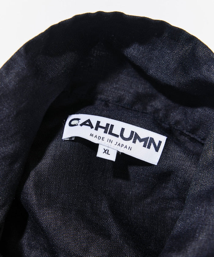 CAHLUMN Linen Open Collar Long Sleeve Shirt / 亞麻開領長袖襯衫