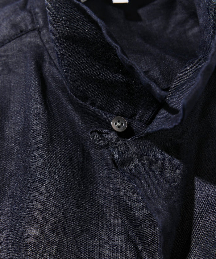CAHLUMN Linen Open Collar Long Sleeve Shirt / 亞麻開領長袖襯衫