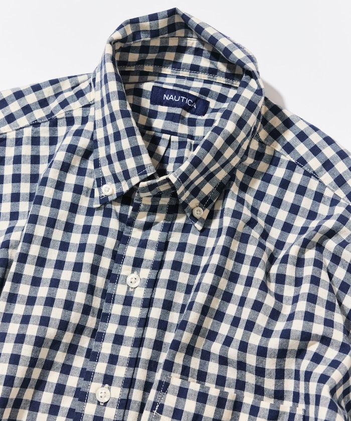 NAUTICA JP / 水洗 格紋 短袖襯衫