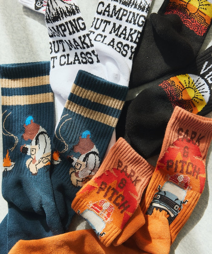 Coleman Socks insect shield / 圖案中筒襪