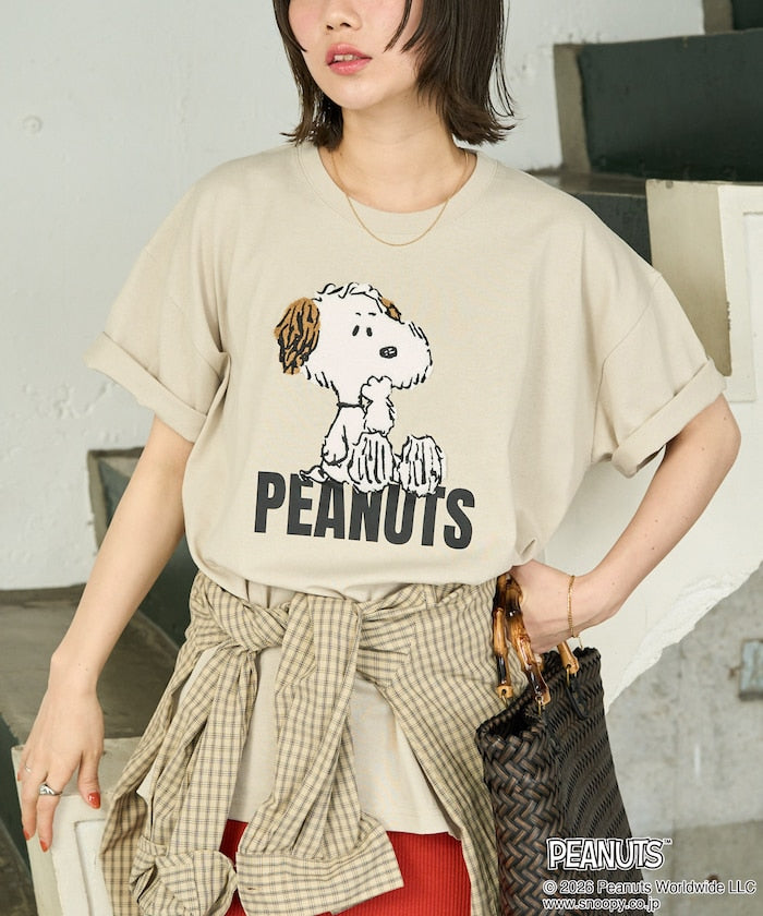 PEANUTS x FREAK’S STORE / PEANUTS 立體刺繡短袖T恤 女版 單尺寸