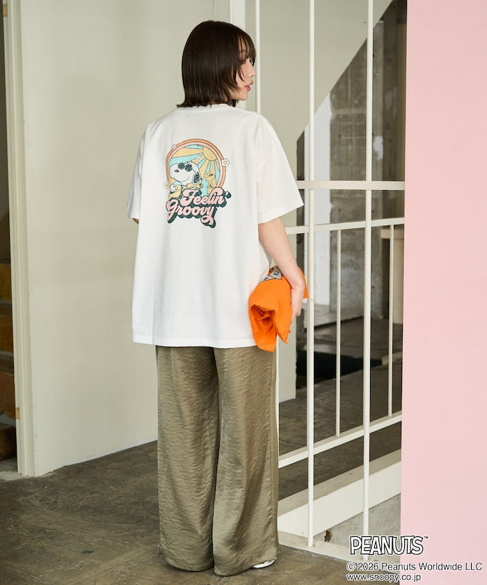 PEANUTS x FREAK’S STORE / SNOOPY 波普印花 短袖T恤 女版 單尺寸