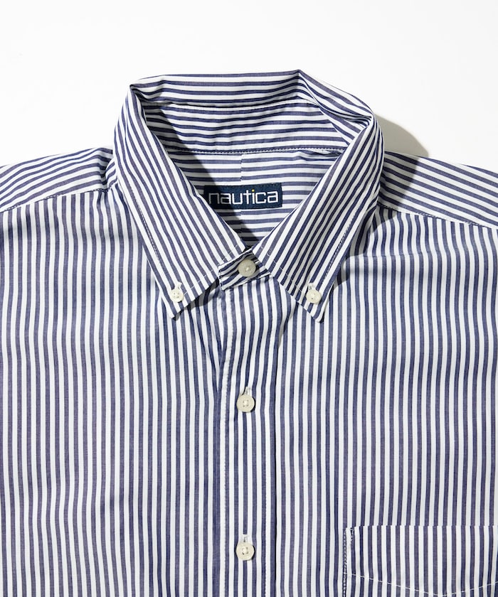 NAUTICA JP / Broad Stripe 條紋短袖襯衫