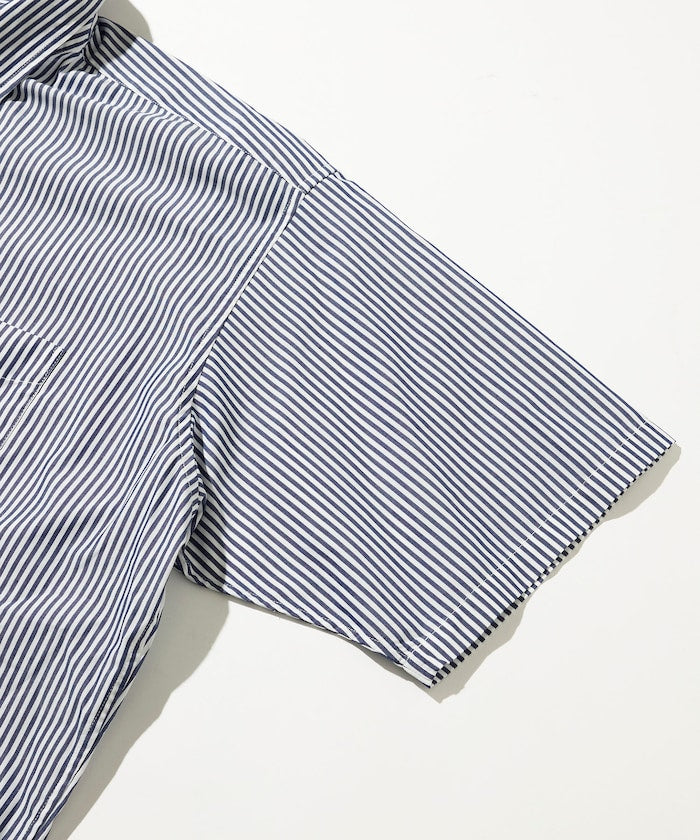NAUTICA JP / Broad Stripe 條紋短袖襯衫