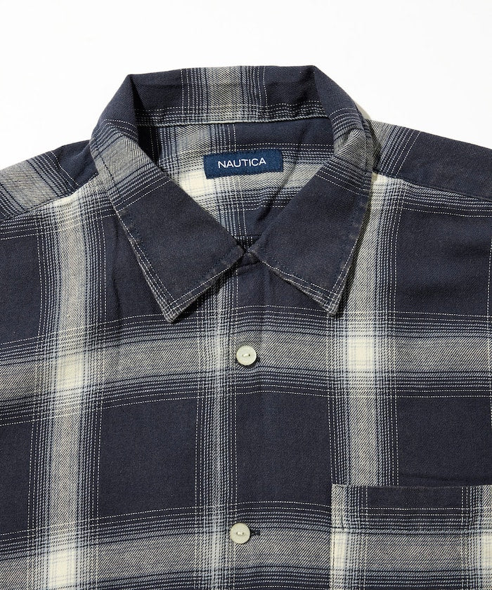 NAUTICA JP / 漸層復古格紋 短袖襯衫