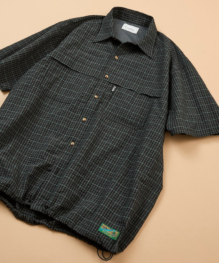 Foxfire × FREAK'S STORE / 多口袋結構 抽繩下擺 短袖襯衫