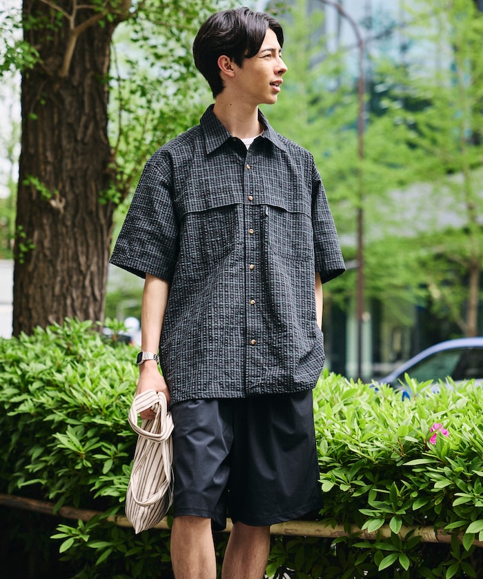 Foxfire × FREAK'S STORE / 多口袋結構 抽繩下擺 短袖襯衫