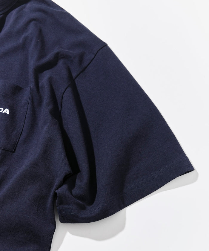 NAUTICA JP / 寬鬆剪裁 國旗刺繡 下擺抽繩 口袋T恤