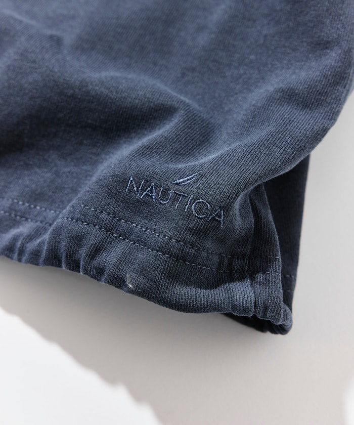 NAUTICA JP / 寬鬆剪裁 美式旗標 水洗染色 抽繩口袋T恤
