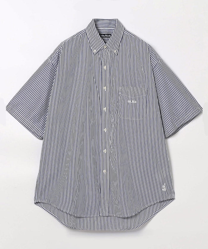 NAUTICA JP / Broad Stripe 條紋短袖襯衫