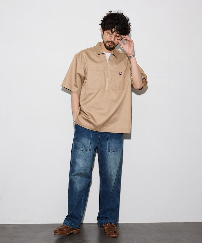 RED KAP × FREAK'S STORE / 半拉鍊工裝短袖 開襟衫