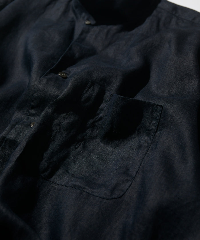 CAHLUMN Linen Open Collar Short Sleeve Shirt / 亞麻開領短袖襯衫