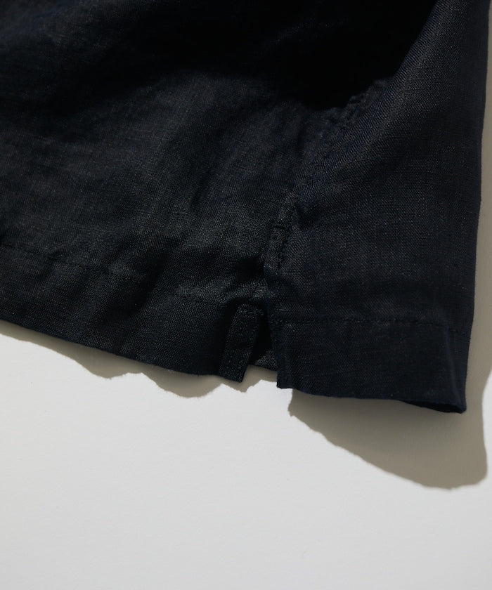 CAHLUMN Linen Open Collar Short Sleeve Shirt / 亞麻開領短袖襯衫