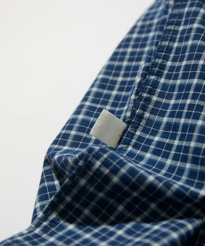 CAHLUMN Indigo Madras Check Easy Pant / 靛藍染馬德拉斯格紋寬鬆長褲