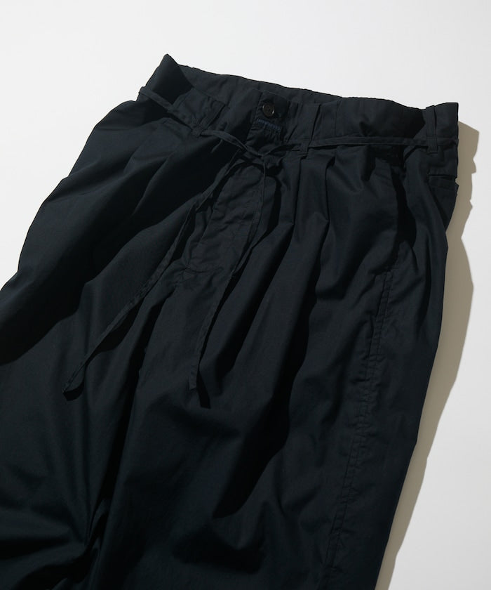 CAHLUMN Broadcloth 2 Tuck Trousers / 高密度平織棉布雙褶長褲
