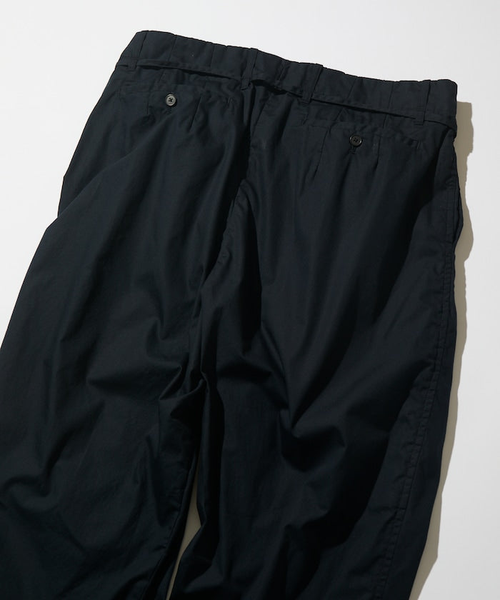 CAHLUMN Broadcloth 2 Tuck Trousers / 高密度平織棉布雙褶長褲