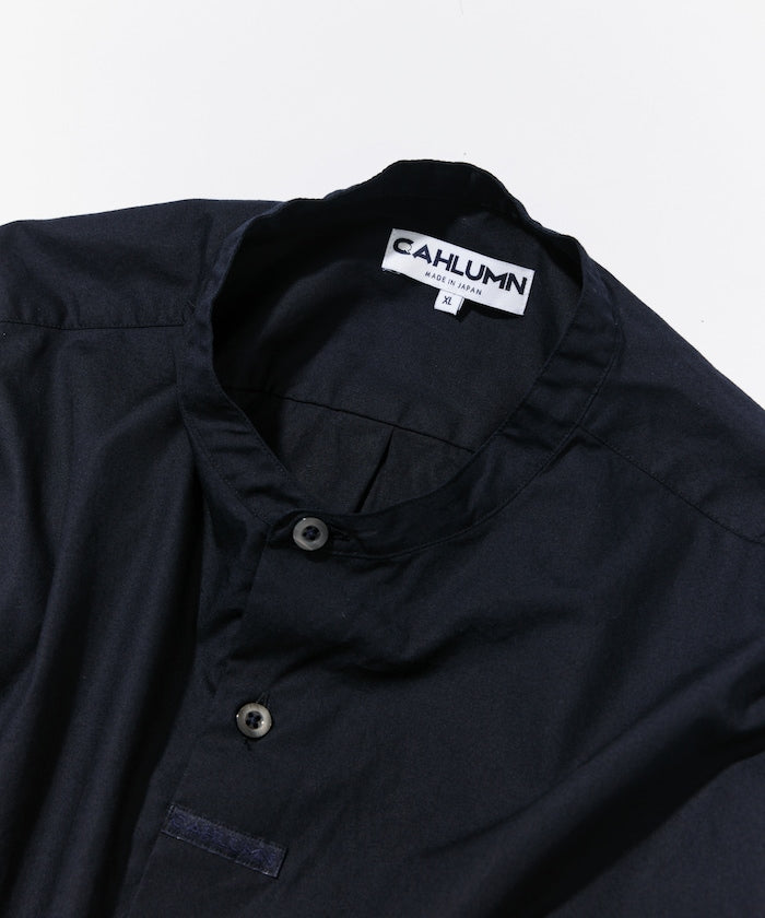 CAHLUMN Broadcloth Band Collar Shirt / 高密度平織棉布 立領襯衫