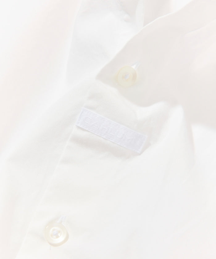 CAHLUMN Broadcloth Band Collar Shirt / 高密度平織棉布 立領襯衫