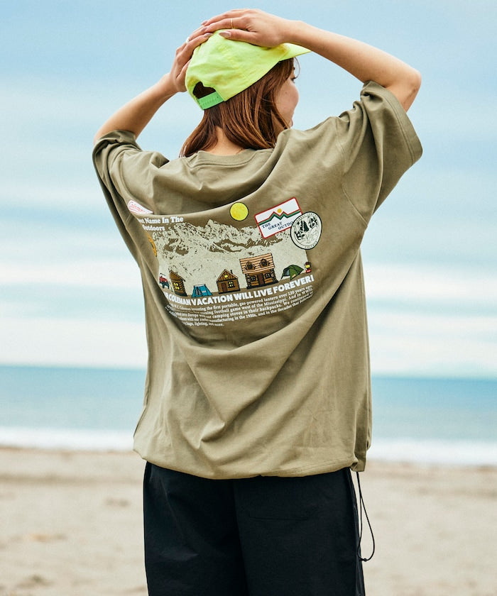 Coleman × FREAK'S STORE / 山系插畫 抽繩短袖T恤