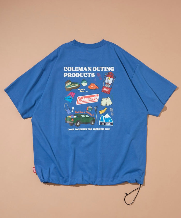 Coleman × FREAK'S STORE / 露營插畫抽繩短袖T恤