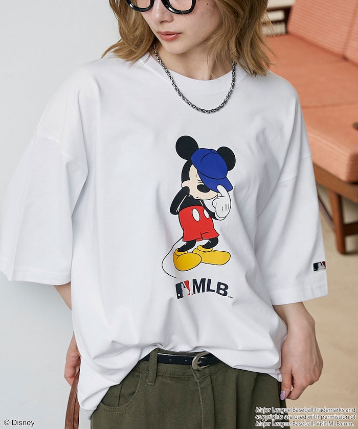 MLB × Mickey Mouse 限定聯名機能印花短袖 T 恤