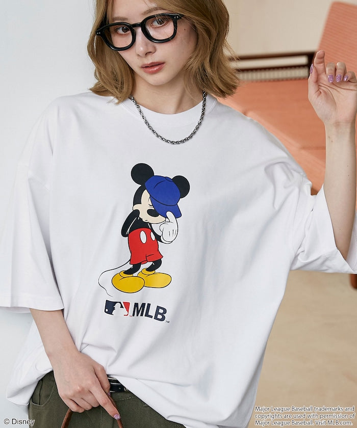 MLB × Mickey Mouse 限定聯名機能印花短袖 T 恤