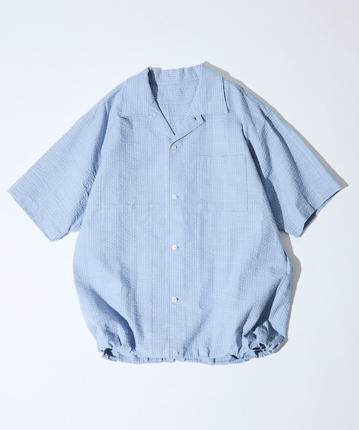 FREAK’S STORE / 涼感 泡泡紗 抽繩短袖襯衫