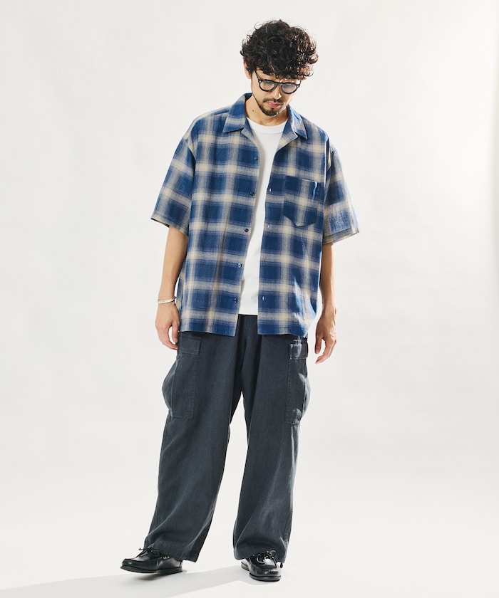 FREAK’S STORE / 漸層格紋 短袖襯衫