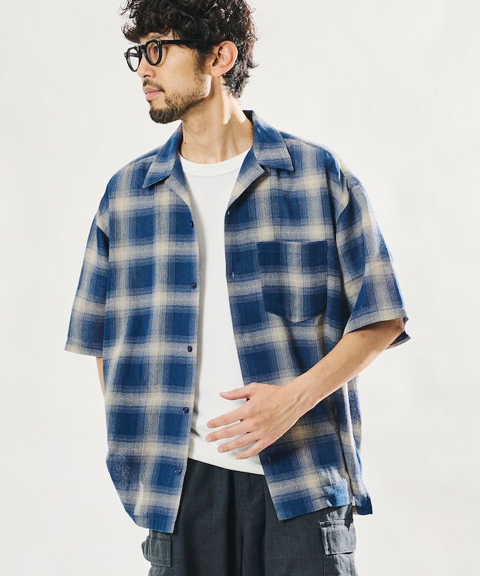 FREAK’S STORE / 漸層格紋 短袖襯衫