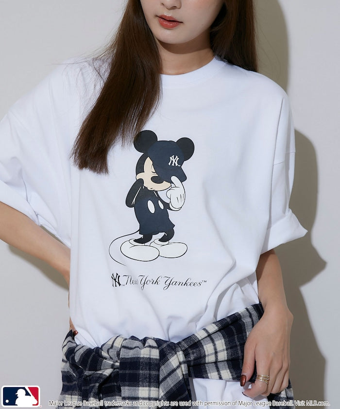 MLB × Mickey Mouse 限定聯名機能印花短袖 T 恤