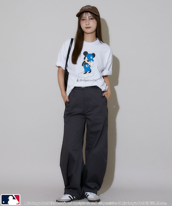 MLB × Mickey Mouse 限定聯名機能印花短袖 T 恤