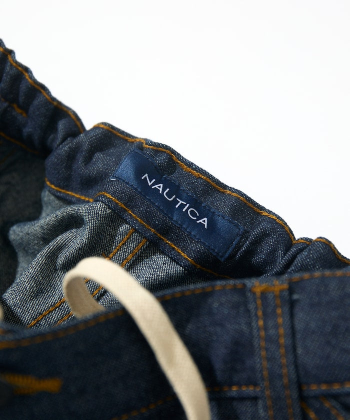 NAUTICA JP / 弧形剪裁 雙膝工裝牛仔長褲