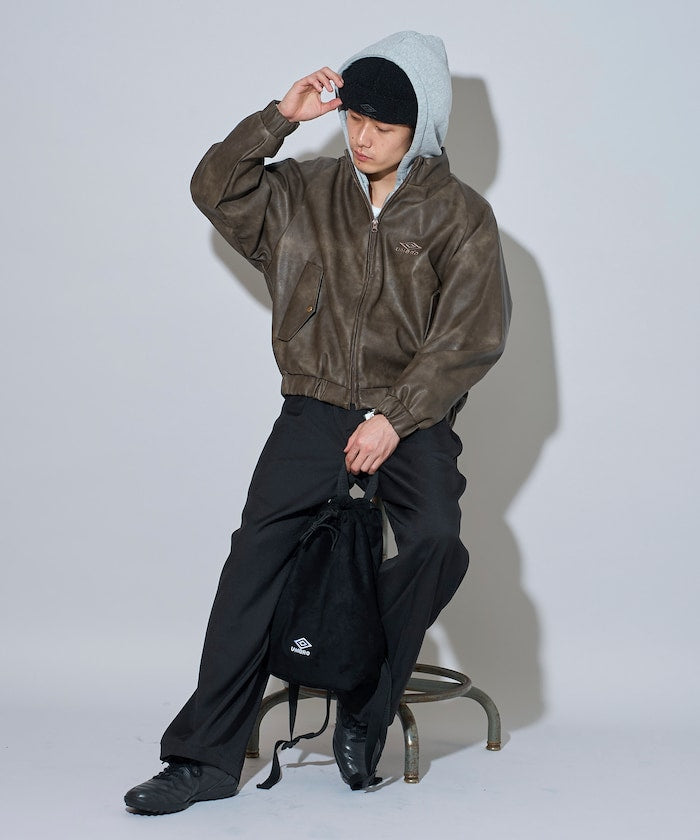 umbro × FREAK'S STORE / 別注仿舊皮革立領外套