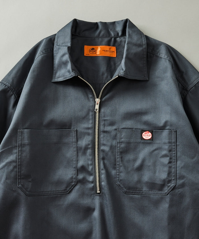RED KAP × FREAK'S STORE / 別注雙口袋半拉鍊套頭長袖襯衫