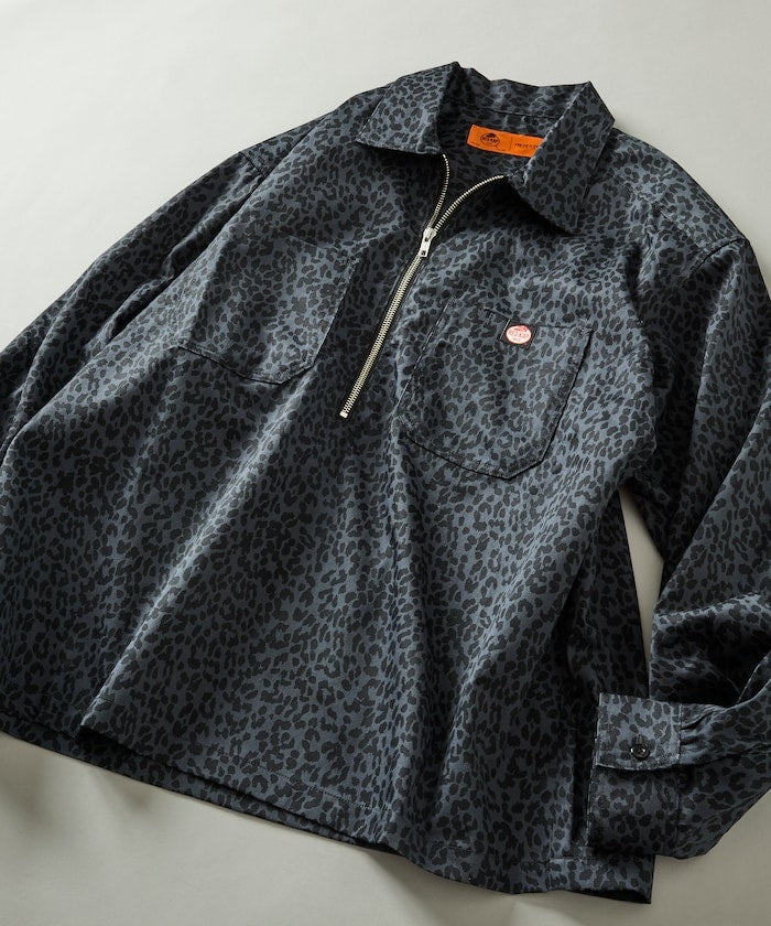 RED KAP × FREAK'S STORE / 別注雙口袋半拉鍊套頭長袖襯衫
