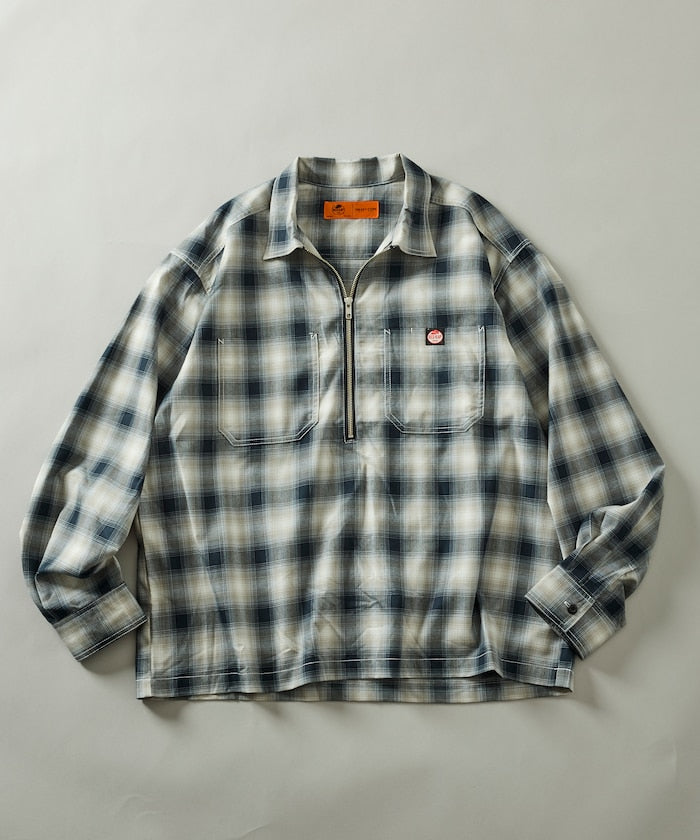 RED KAP × FREAK'S STORE / 別注雙口袋半拉鍊套頭長袖襯衫