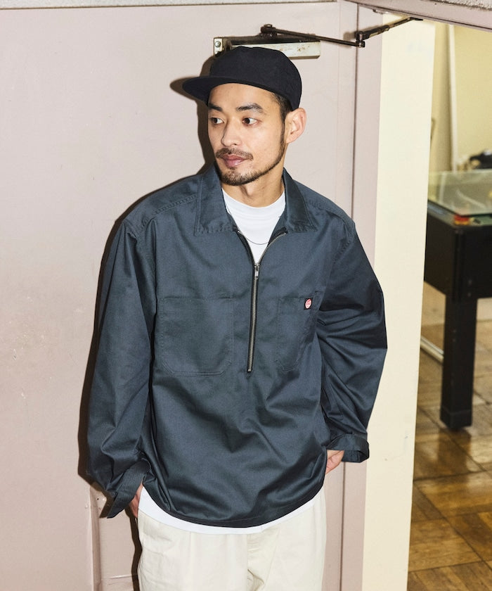 RED KAP × FREAK'S STORE / 別注雙口袋半拉鍊套頭長袖襯衫