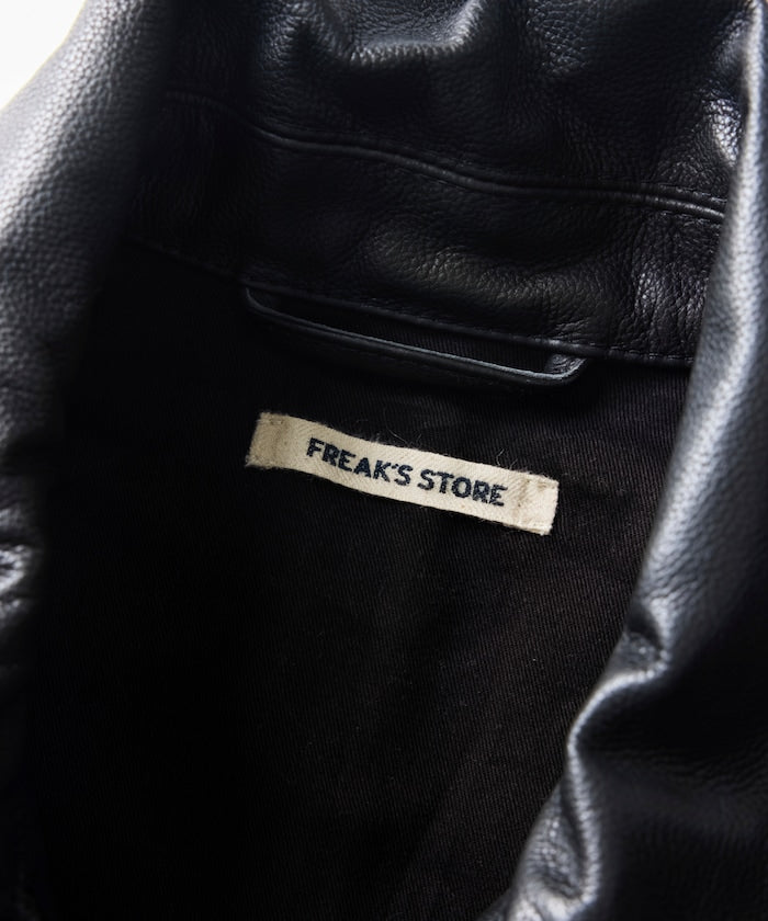 FREAK'S STORE / 小牛皮素面單排釦騎士皮衣(26FW)