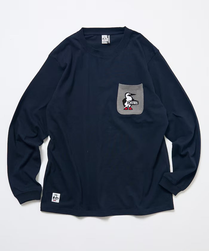 CHUMS × FREAK'S STORE/針織拼接口袋長袖T恤(日本聯名限定)