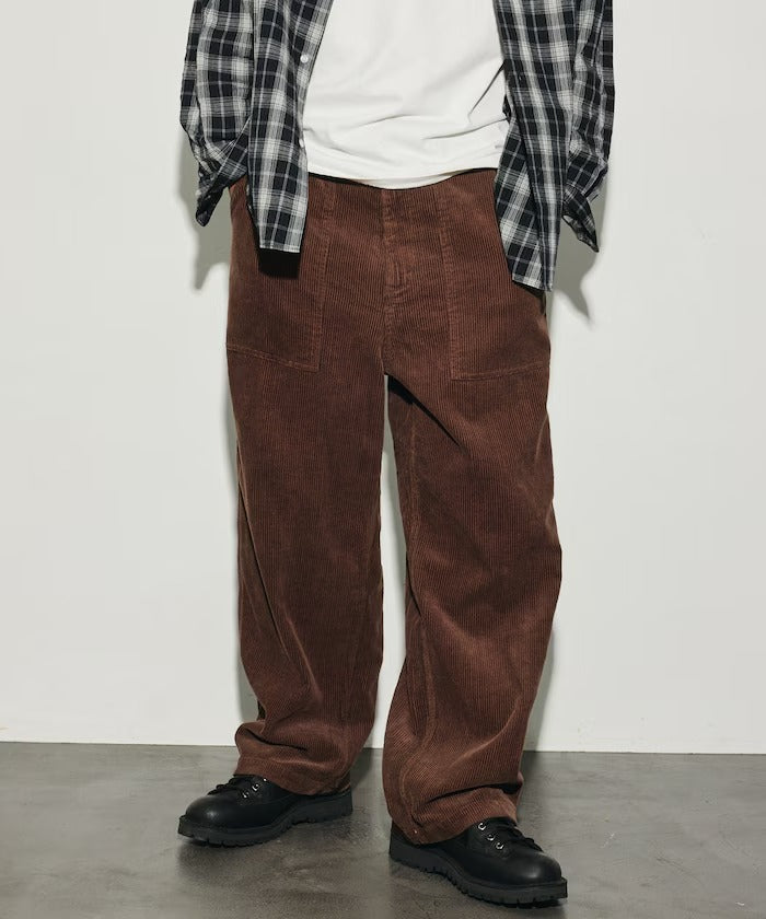 HINSON × FREAK'S STORE/寬版直筒燈芯絨工作褲(日本聯名限定)