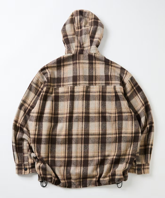 FREAK'S STORE/厚磅法蘭絨格紋連帽襯衫